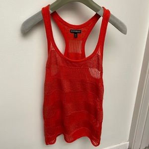 Sexy fire red Express knit tank top XS/P